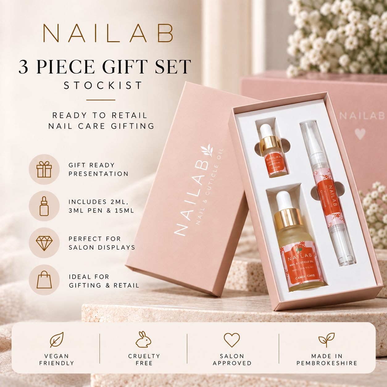 3 Piece Nail & Cuticle Oil Gift Set | Stockist